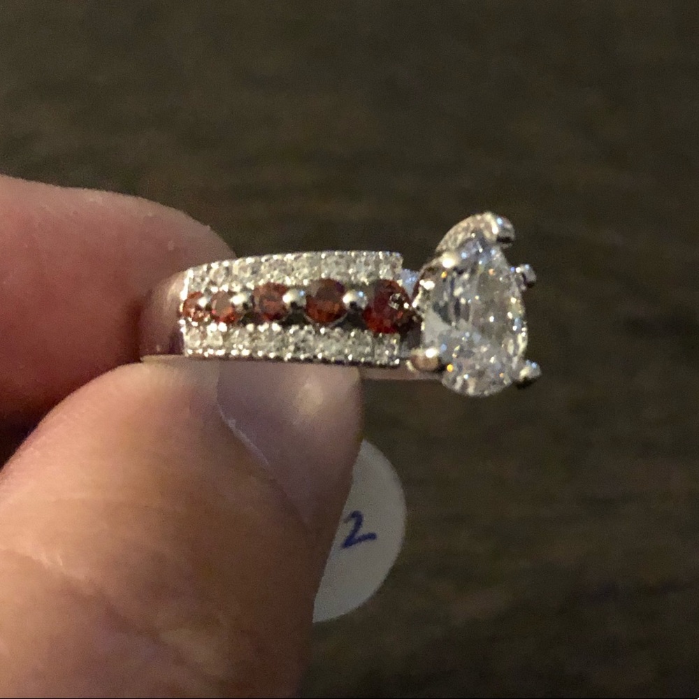 Beautiful Sterling silver ring with crystals